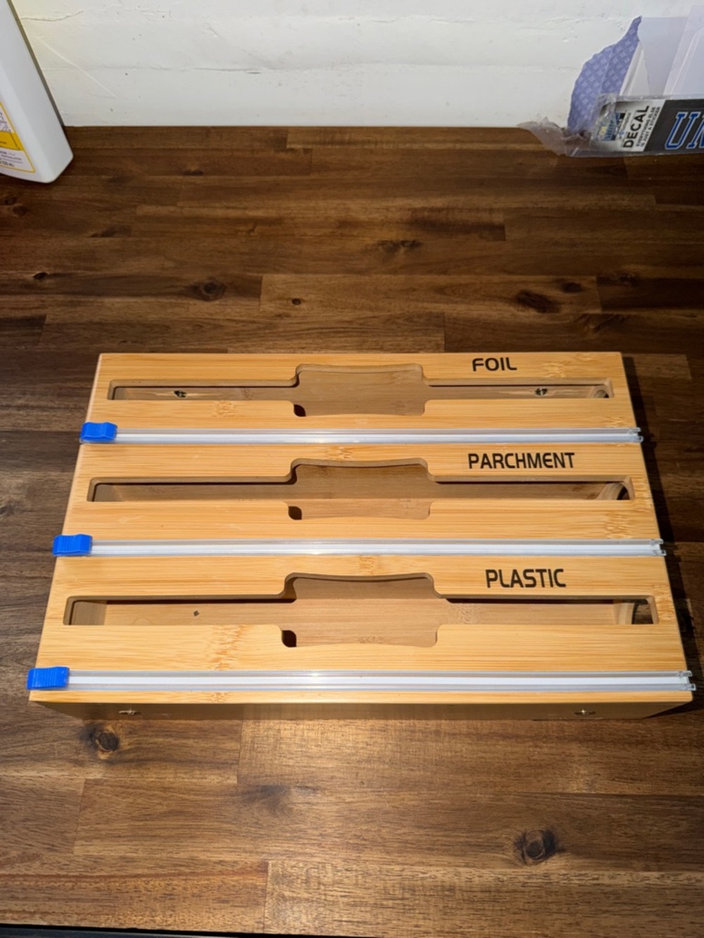 Bamboo Triple Drawer Dispenser - Foil, Parchment, Plastic